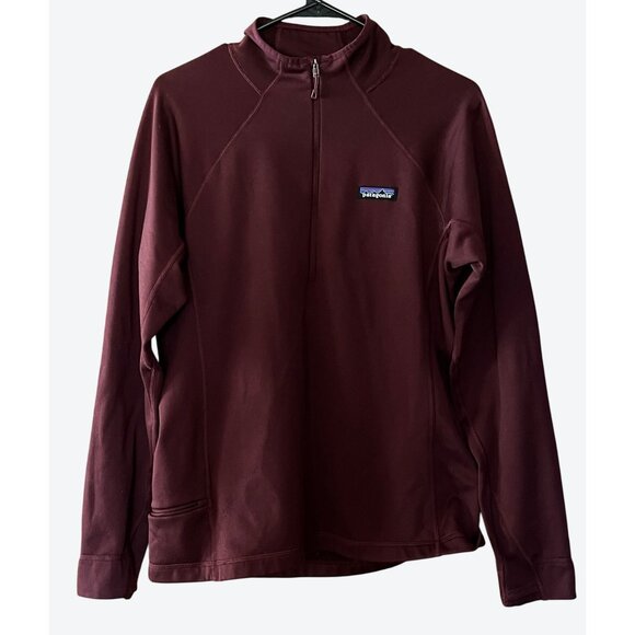 Patagonia Women's Medium Polartec 1/4 Zip Burgundy Midweight Fleece - Picture 1 of 9